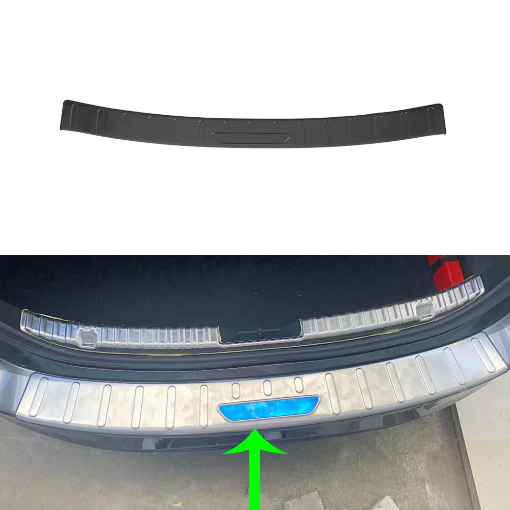 Black Outer Trunk Rear Guard Plate Sticker Rear Engine Trunk Box Luggage Bumper Protector Foot Plate For Mazda 3 2020