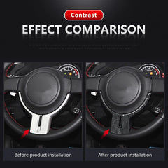 Shasha Carbon Car Interior Accessories Real Carbon Fiber Steering Wheel Parts Cover  for Subaru Toyota 86 Car Accessories