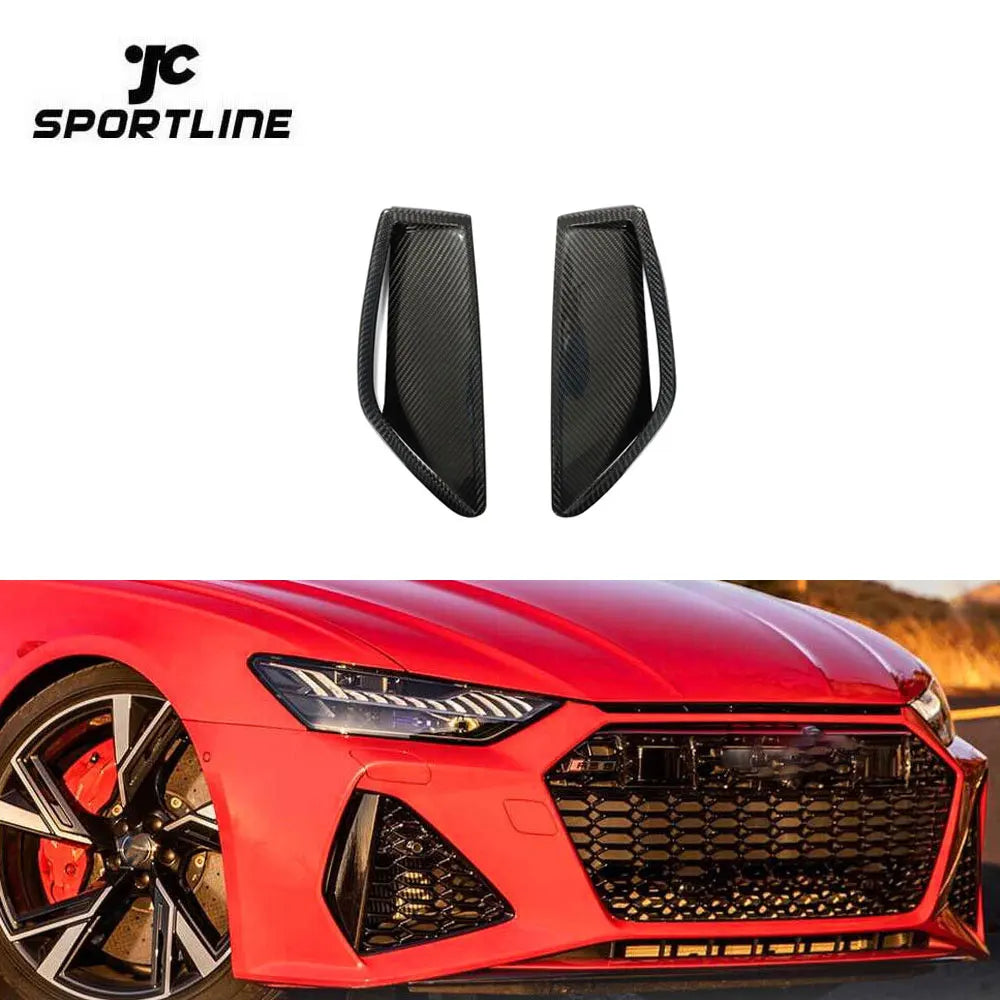 Dry Carbon Fibre RS6 Front Bumper Scoop for Audi RS6 A6 C8 Avant Wagon 4-Door 2019- 2021