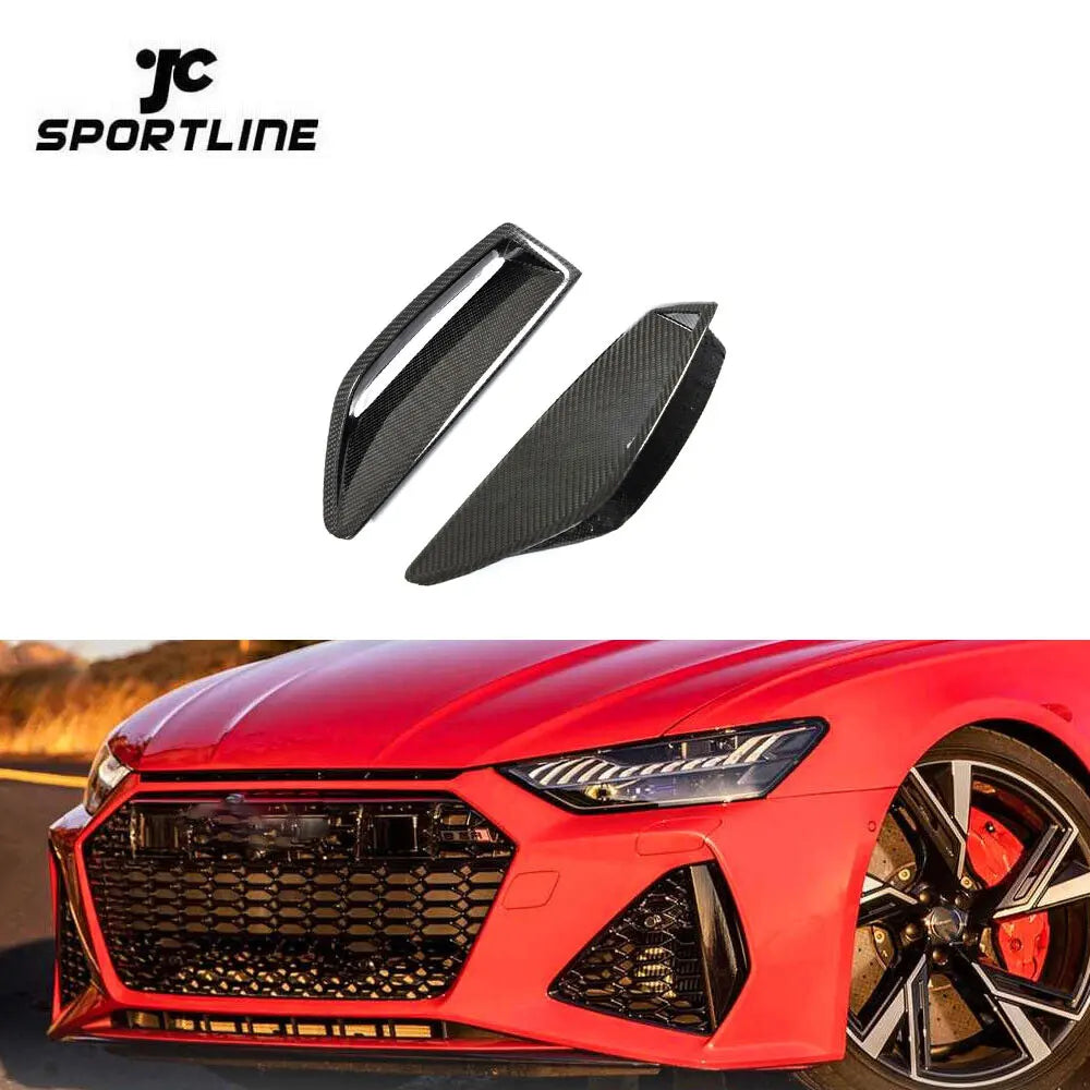 Bespoke Dry Carbon RS6 Front Bumper Trim for Audi RS6 A6 C8 Avant Wagon 4-Door 2019- 2021