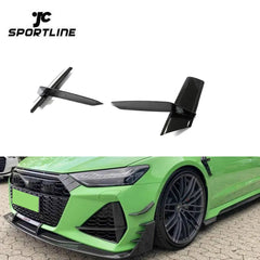 Dry Carbon Fibre RS7 Front Bumper Garnish for Audi RS7 Type 4K8 Sportback 4-Door 2019- 2021