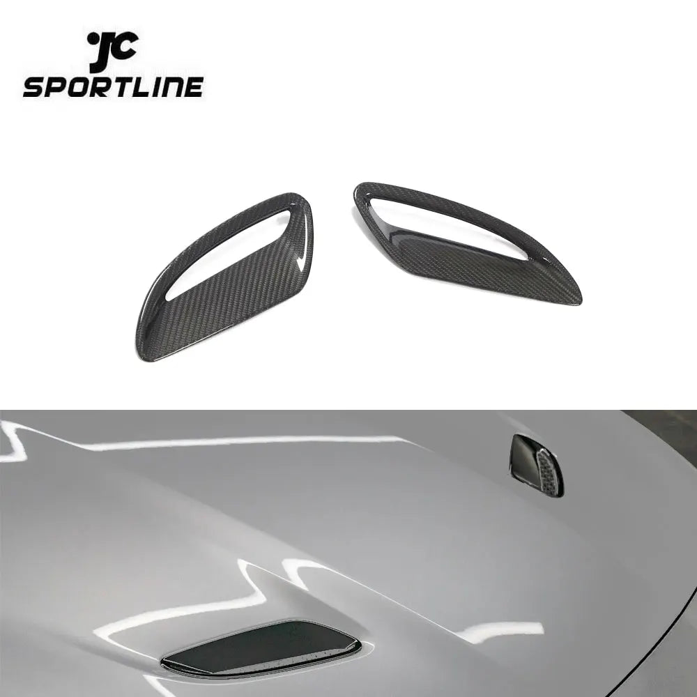 Dry Carbon Fiber F-Type Engine Hood Vents for Jaguar F-Type X152 Base Coupe 2-Door 2020-2021