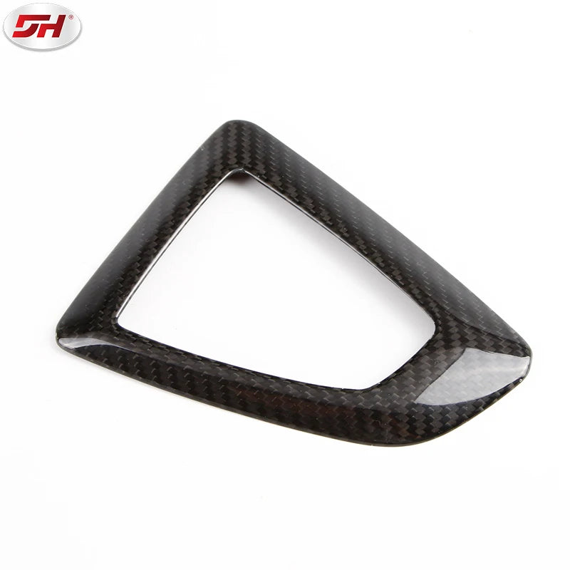 1pc Dry carbon fiber Accessories Interior Trim Central control press the cover plate For BMW 1 2 Series F21/F22/F23 2012-2016