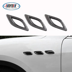 Real Dry Carbon Fiber Fender Vents Side Air Vents For Maserati Quattroporte Car Accessories 2013-2017