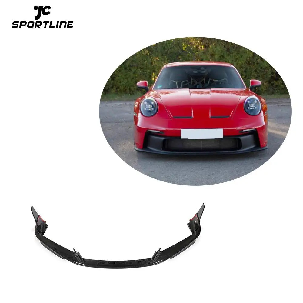 Dry Carbon Fiber 911 Front Lip Splitter for Porsche 911 992 Turbo S Coupe 2-Door 2019-2021