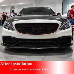 REAL CARBON Front Bumper Lip Splitter Spoiler For Mercedes-Benz C205 C63 AMG 2 DOOR 15-19