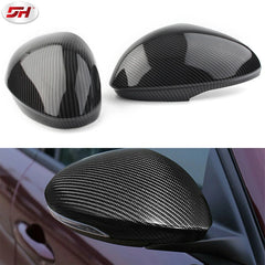 paste carbon fiber rearview side mirror cover mirror case for Alfa Romeo Giulia 2017-up