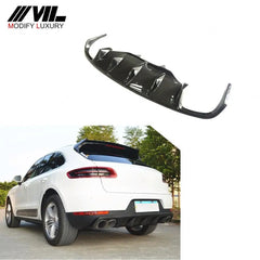 K Style Carbon Fiber Rear Diffuser Lip For Porsche Macan