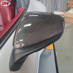 replaceable dry carbon fiber material mirror case side mirror cover for 992.1 2019- Carrera taycan 9J1.1 2020-up