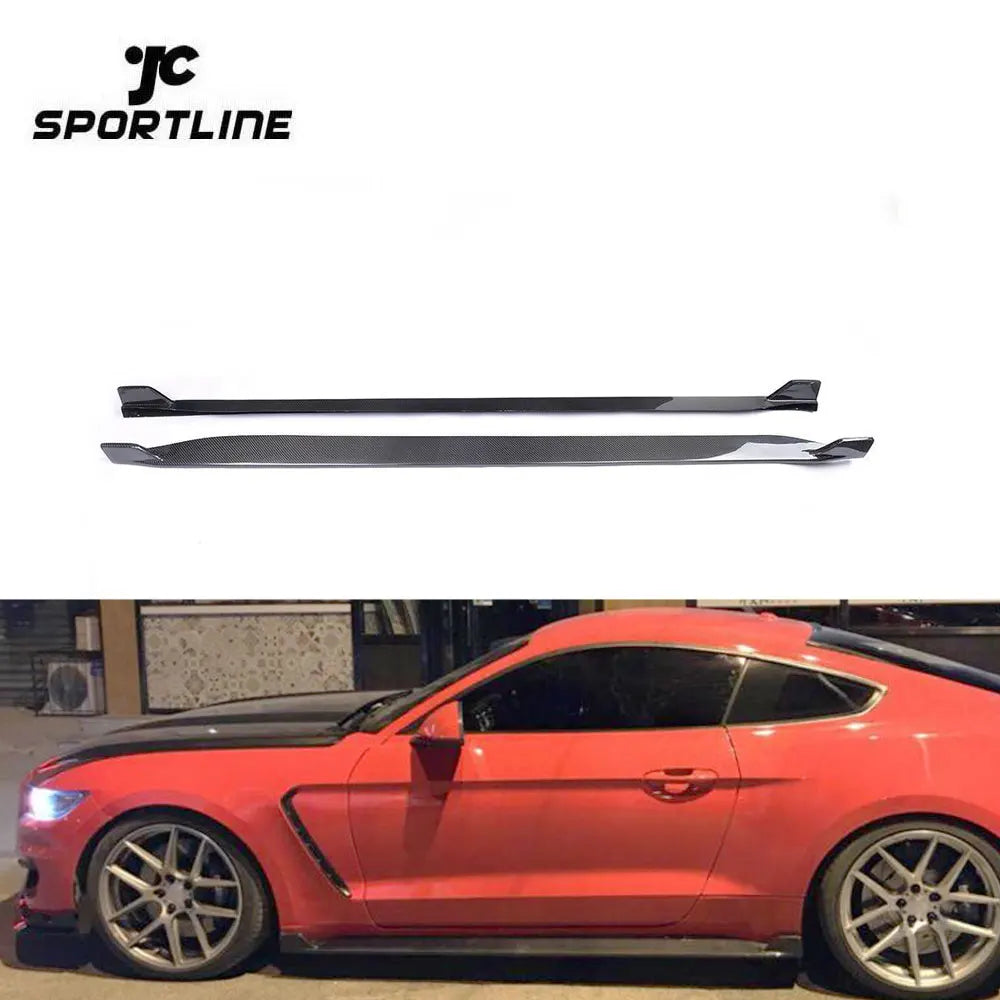 Carbon Fiber Body Kit Side Skirt for Ford Mustang 2015 Coupe