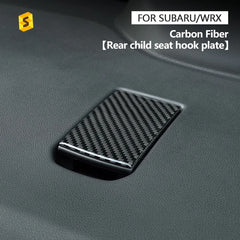 Shasha Carbon Fiber Car Interior Accessories Trim For Subaru WRX 3pcs Child Seat Hook Plate Sticker