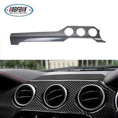 For RHD Only Real Carbon Fiber Interior Trims For Mustang 2015+ Dashboard Cover Trim 3 holes