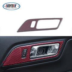 10Pcs One Set 4 Vents Holes Red Dry Carbon Add On Style carbon interior kits Panel For Ford Mustang 2015+