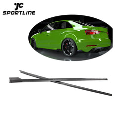 JCSportline S3 RS3 Carbon Side Skirts Extension for Audi S3 RS3 Sedan 4-Door 2014-2019