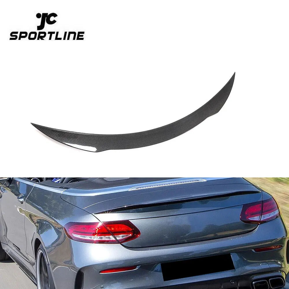 Modify Luxury W205 C-Class Carbon Fiber Car Trunk Spoiler for Mercedes-Benz C43 C63 AMG Convertible 2-Door 2015-2020