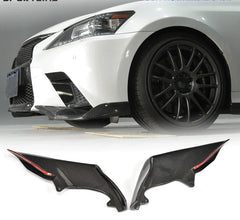 Carbon Fiber Front Bumper Lip Splitter Flaps Aprons for Lexus GS350 GS F Sport 2013 - 2015