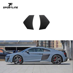 Prepreg Dry Carbon fiber R8 Rear Bumper Fins Splitter Canards for Audi R8 V10 2023