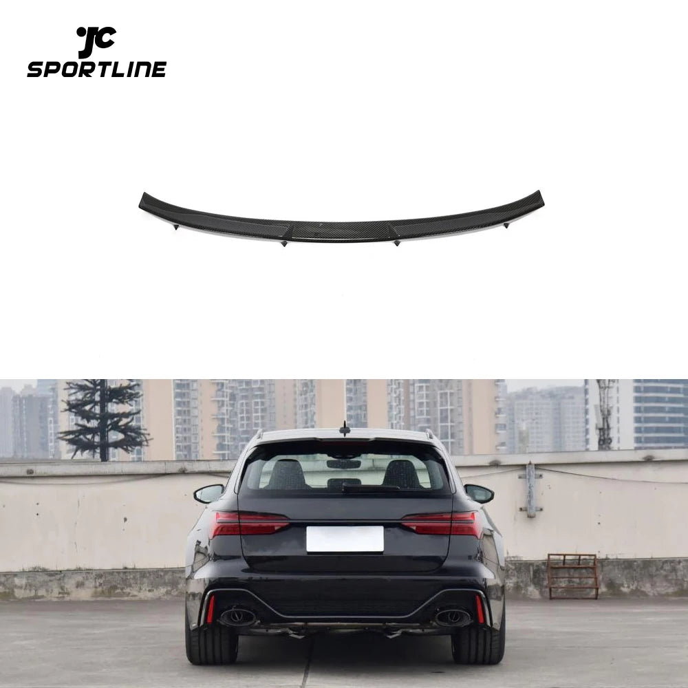 Dry Carbon Fiber RS6 Window Middle Spoiler for Audi RS6 Avant Base Wagon 4-Door 2019- 2022