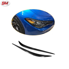 For Alfa Romeo Stelvio 2017-up Automobile Dry Carbon Fiber Stick-on Light Trim Headlight Eyebrow Stickers