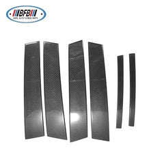 6 PCS Real Carbon Fiber Car Window B Pillar Trims For F30 2012-2016 Car Exterior Trims