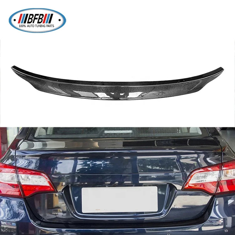 Real Carbon Fiber Rear Spoiler For Legacy 2013-2016 Rear Trunk Lip Wings Spoiler