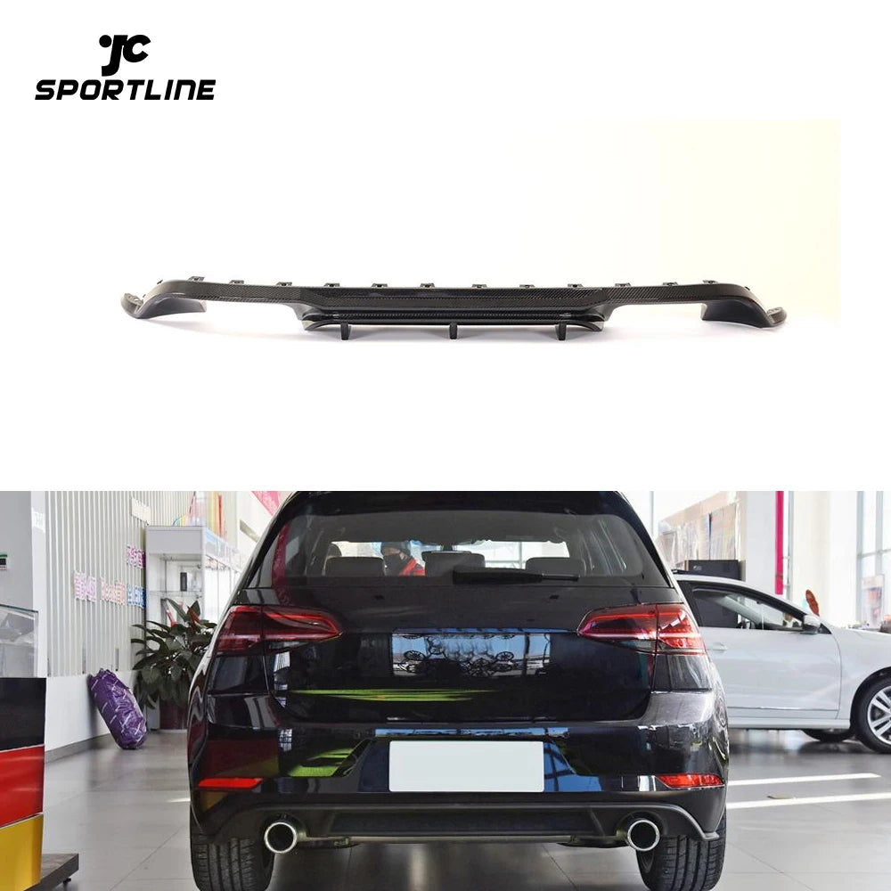 Carbon Fiber MK7.5 R Rear Diffuser Splitter for Volkswagen GOLF 7.5 R R-LINE MK7.5 GTI 2017-2020