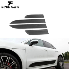 4PCS/SET Real Carbon Fibre Side Door Trims For Porsche Macan 2014