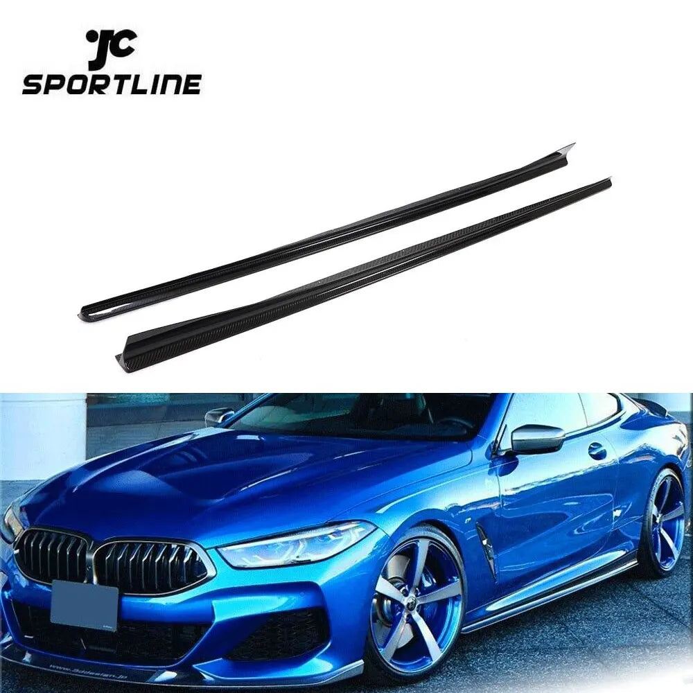 Dry Carbon Fiber G15 Car Side Skirts Extension for BMW M8 Coupe 8 Series G14 840i M850i M Sport 2020-2023