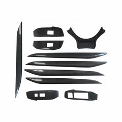 10PCS Dry Carbon Fiber Interior Kits Dashboard Decoration Cover Trim For Toyota Lexus NX200 NX200t NX300h  2015 2016 2017