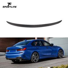 For BMW 3 Series G20 G80 M3 Carbon Fiber Rear Trunk Spoiler Boot Wing Lip