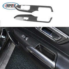 For RHD Only Real Carbon Fiber Interior Trims For Mustang 2015+ Dashboard Cover Trim 3 holes