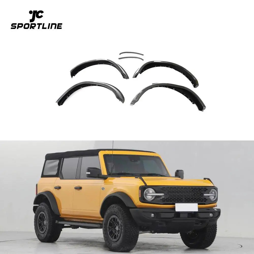 For Ford Bronco Carbon Fiber Car Fender Flares Wide Body Kit Wheel Arches