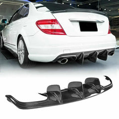 Carbon Fiber Rear Bumper Diffuser Lip For Mercedes Benz W204 C63 AMG 2009-2011