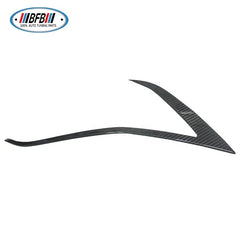 100% Dry Carbon Fiber Front Lamp Eyelids Decorative Trims For Tesla Model S