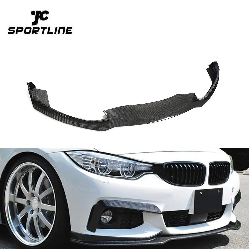 Real Carbon Fiber F32 Front Bumper Lip Spoiler for BMW 4-Series F32 F33 F36 435i M Sport Bumper