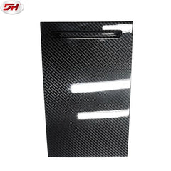 Auto dry carbon fiber central control storage box panel trim replacement for Tesla model X 2018-2022