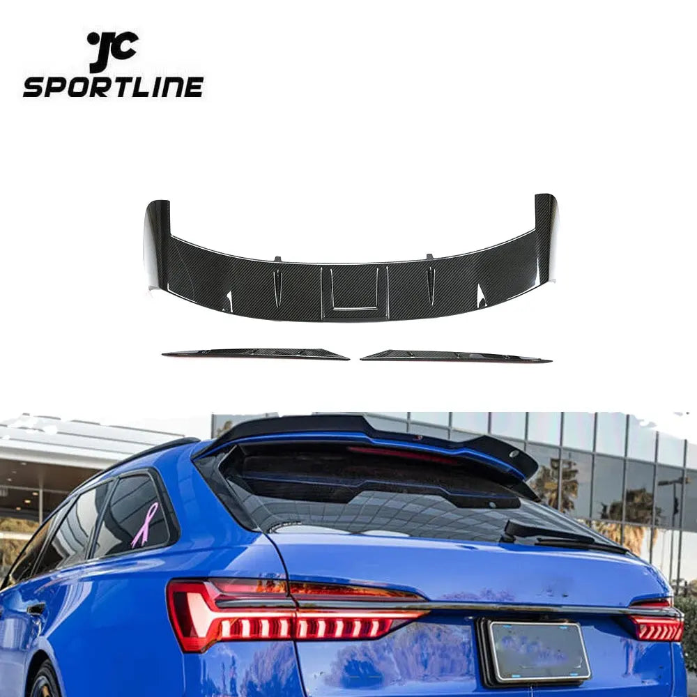 Dry Carbon Fibre Auto Parts RS6 Window Spoiler for Audi RS6 A6 C8 Avant Wagon 4-Door 2020- 2021