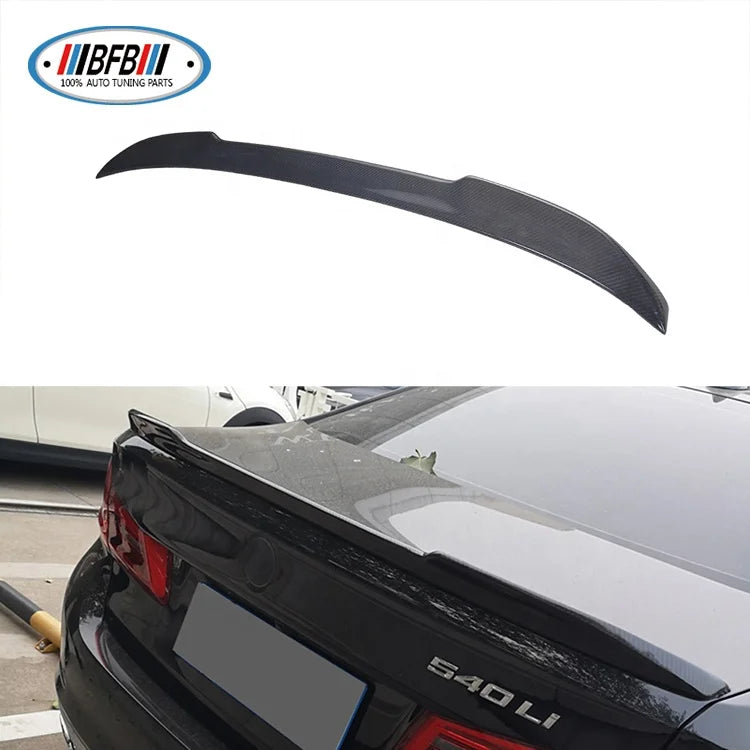 CS Style Carbon Fiber Rear Spoiler For BMW 5 Series G30 2018up Trunk Lip Spoiler Wing