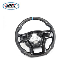 Customized Carbon Fiber With Blue Color Strip Steering Wheel For Ford Raptor FJ150