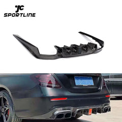 Carbon Fiber W213 Rear Diffuser Lip for Mercedes Benz E43 E63 AMG E350 E400 Sport 17-18