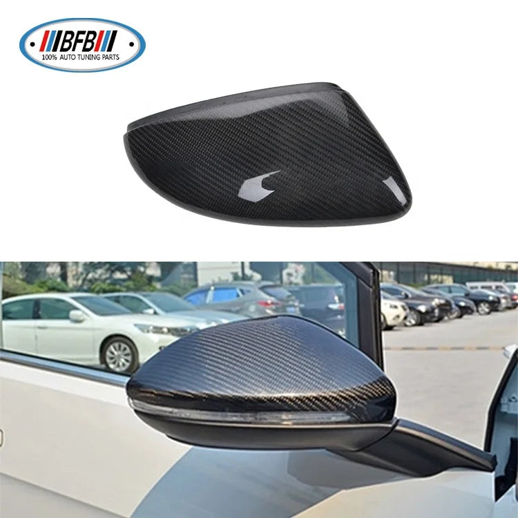 Auto Parts Real Carbon Fiber Side Door Replacement Rearview Mirror Cover For Volkswagen Scirocco 2009-2015