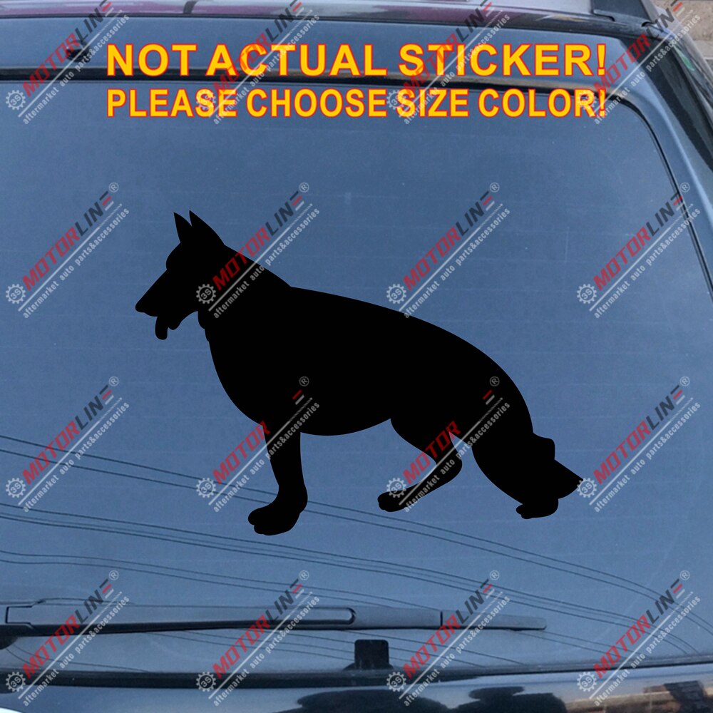 German Shepherd Dog Car Decal Sticker choose size and color, You Choose Your Color and size!