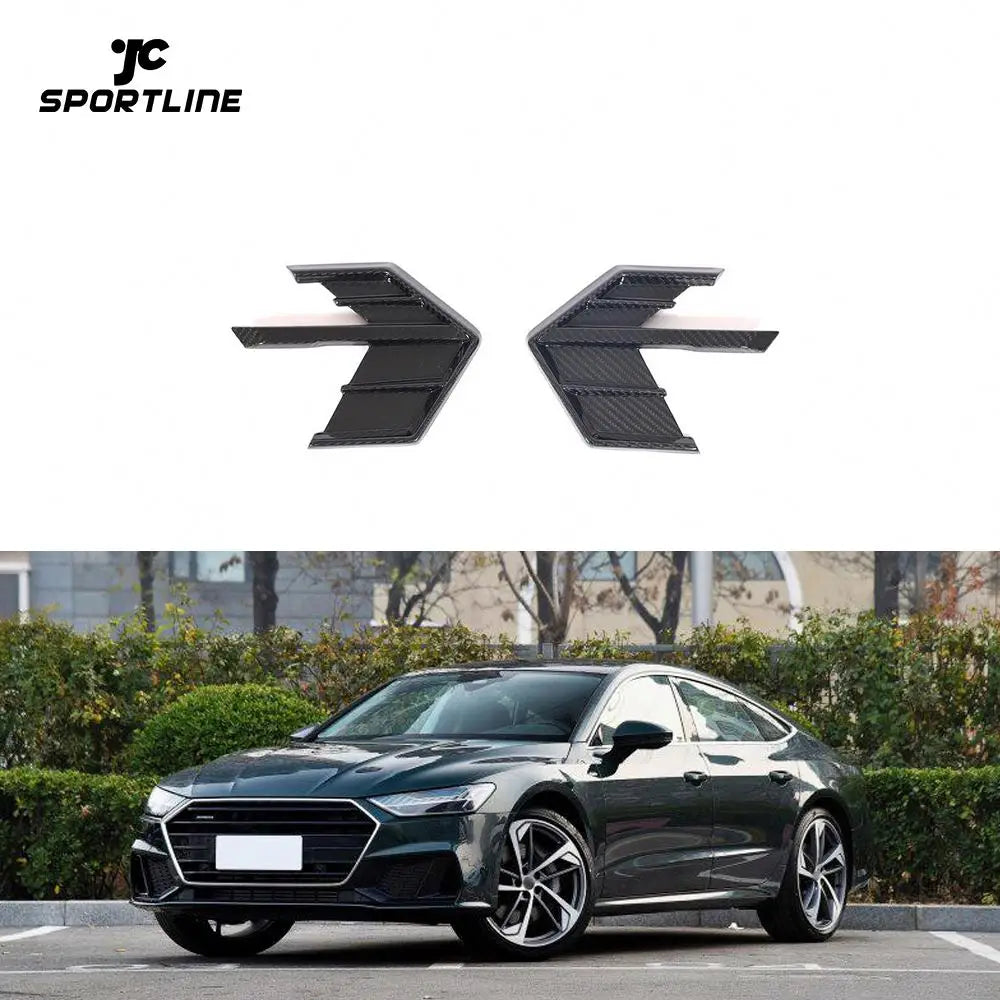 Dry Carbon Fiber Side Fender Vents for Audi A7 Quattro Hatchback A7 Sportback S7 Hatchback 4-Door 2019-2021