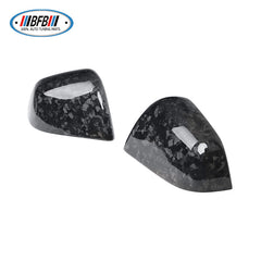 100% Real Carbon Fiber Mirror Cover for Rearview Mirror - For Tesla Model Y - Forged Marble Mirror Shell