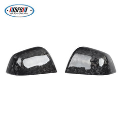 100% Real Carbon Fiber Mirror Cover for Rearview Mirror - For Tesla Model Y - Forged Marble Mirror Shell