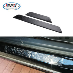 100% Real Carbon Fiber Door Sill Guards - For Tesla Model 3 - Forged Pattern Glossy Welcome Pedals Protector Shell Carbon Fiber