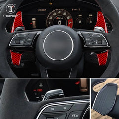 T-carbon Car Steering Wheel Paddle Shift For Audi R8 RS3 RS5 RS4 TT RS Carbon Fiber Paddle Shifter Extension