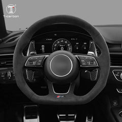 T-carbon Car Steering Wheel Paddle Shift For Audi R8 RS3 RS5 RS4 TT RS Carbon Fiber Paddle Shifter Extension