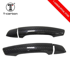 T-carbon Carbon Fiber Door Handle Cover Trim For Audi A3 8V 2014-2018 Auto Exterior Accessories