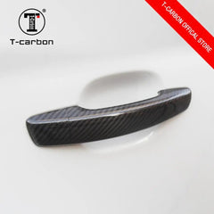 T-carbon Carbon Fiber Door Handle Cover Trim For Audi A3 8V 2014-2018 Auto Exterior Accessories